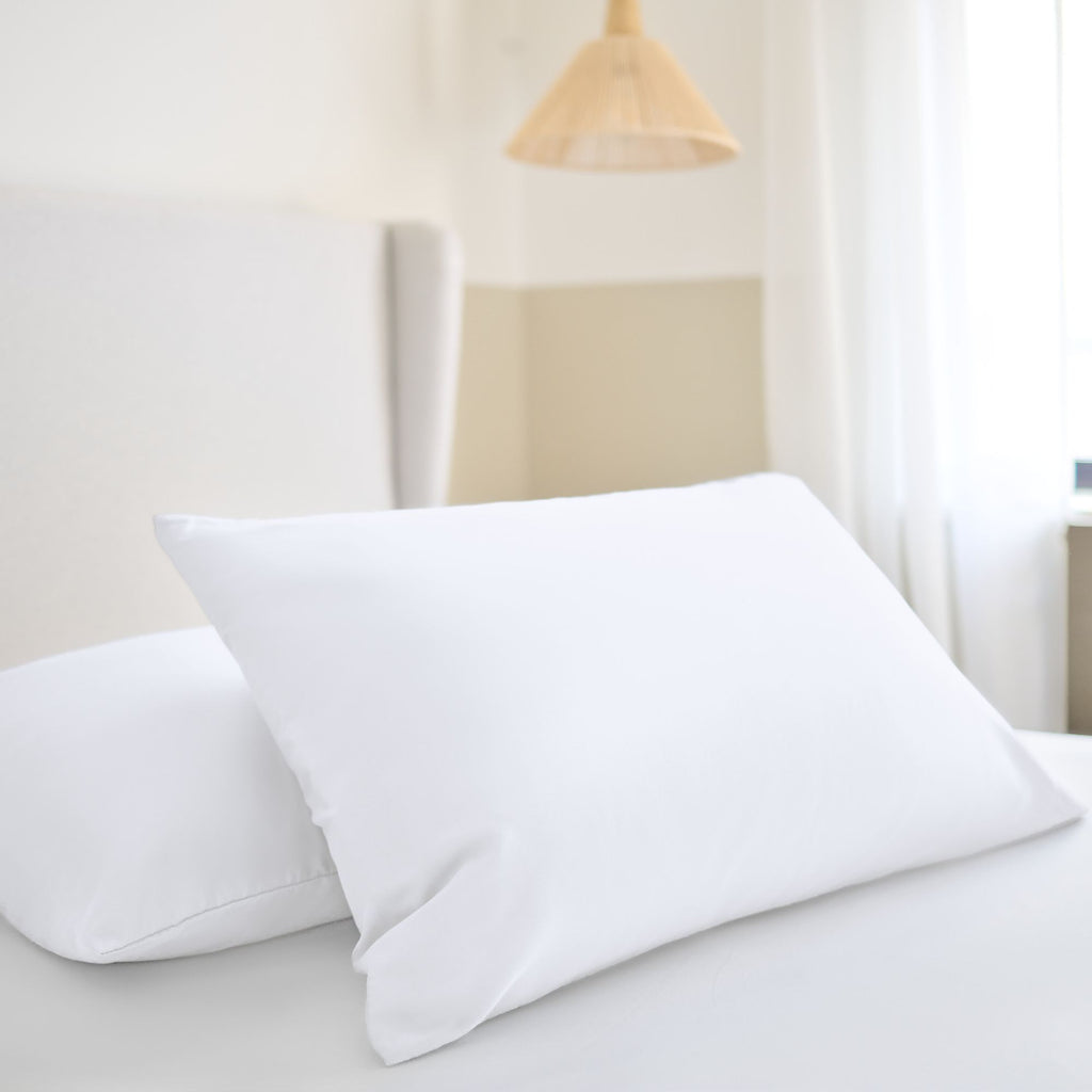 Night Lark/ Night Owl Plain Dye Pillowcase Pair White