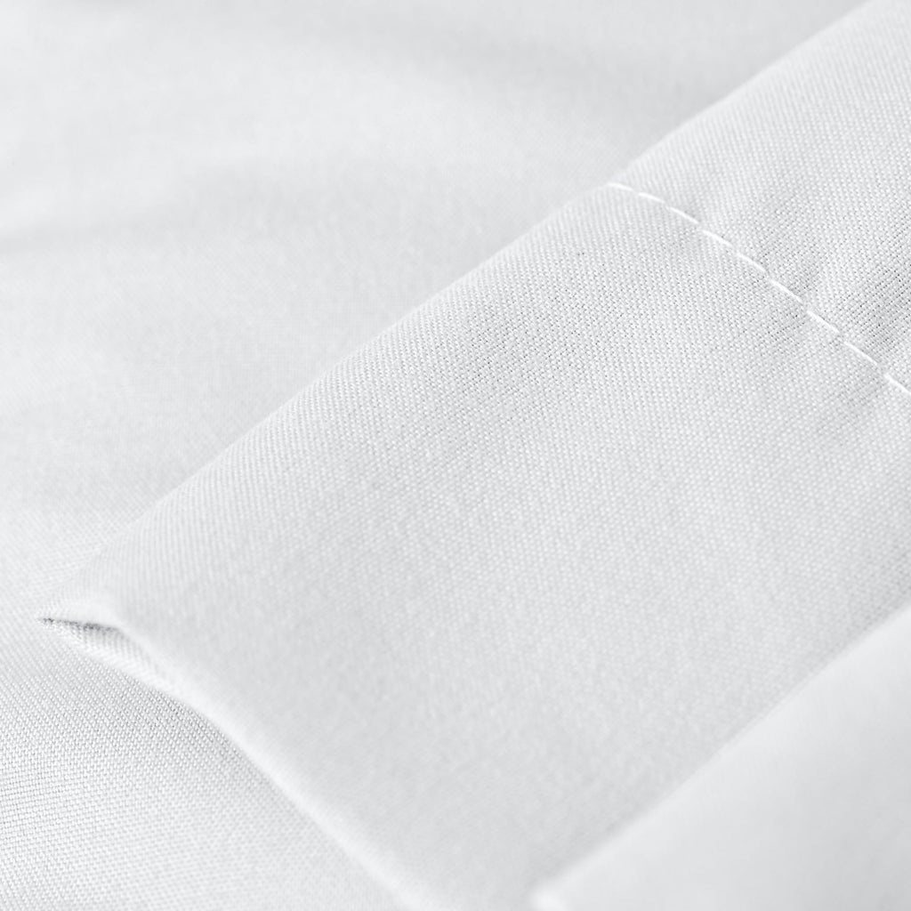 Night Lark/ Night Owl Plain Dye Pillowcase Pair Detail White