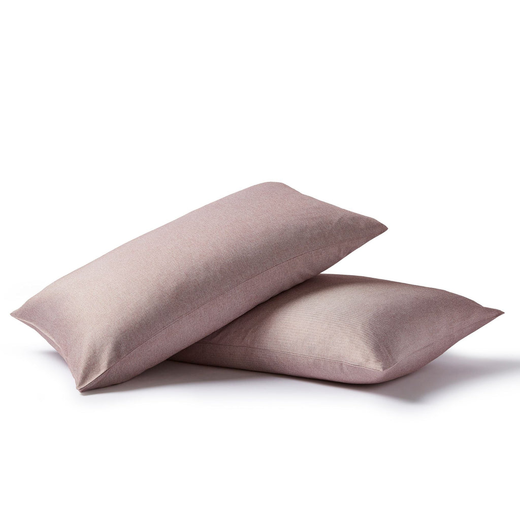 Night Owl Herringbone Collection Pillowcase Pair In Mulberry