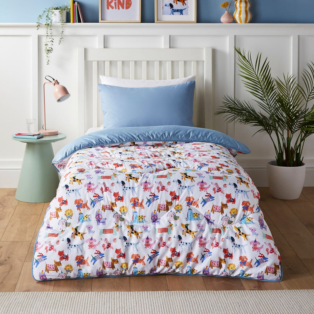 Night Lark® x Eleanor Bowmer Happy Dogs Coverless Duvet Set Lifestyle