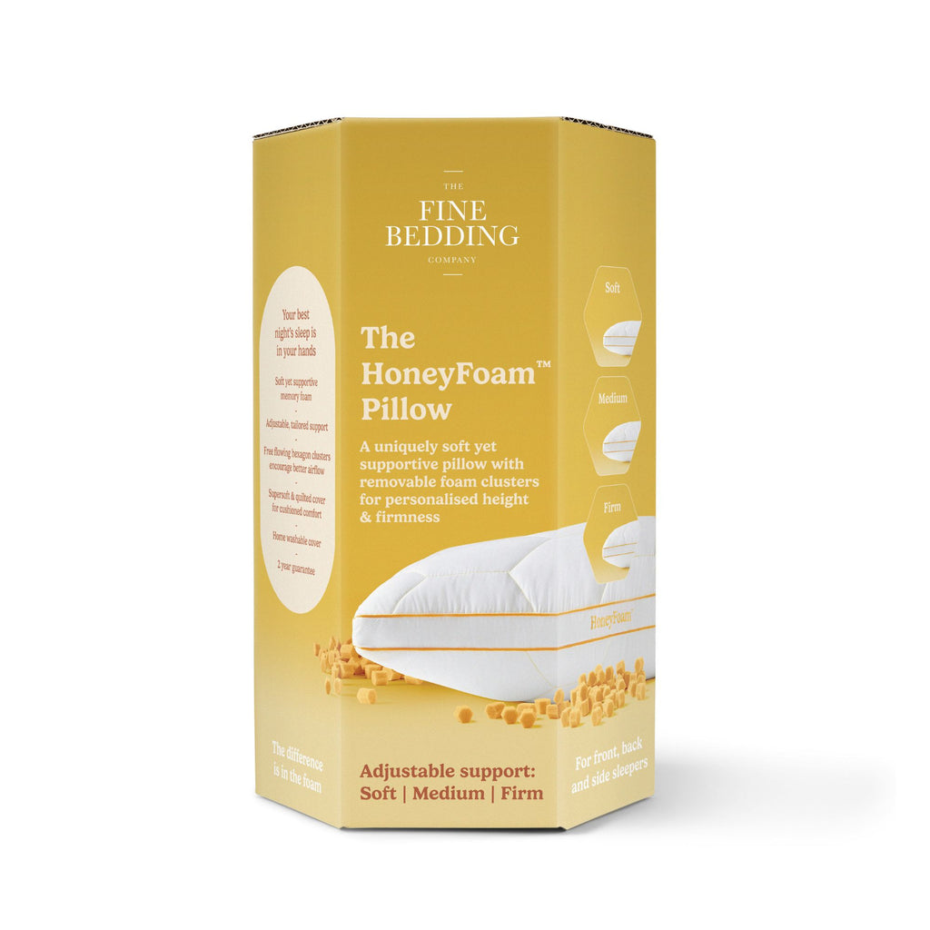 The Adjustable HoneyFoam Pillow package front