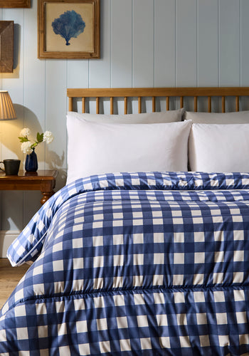 Night Lark® Gingham Indigo Coverless Duvet Set