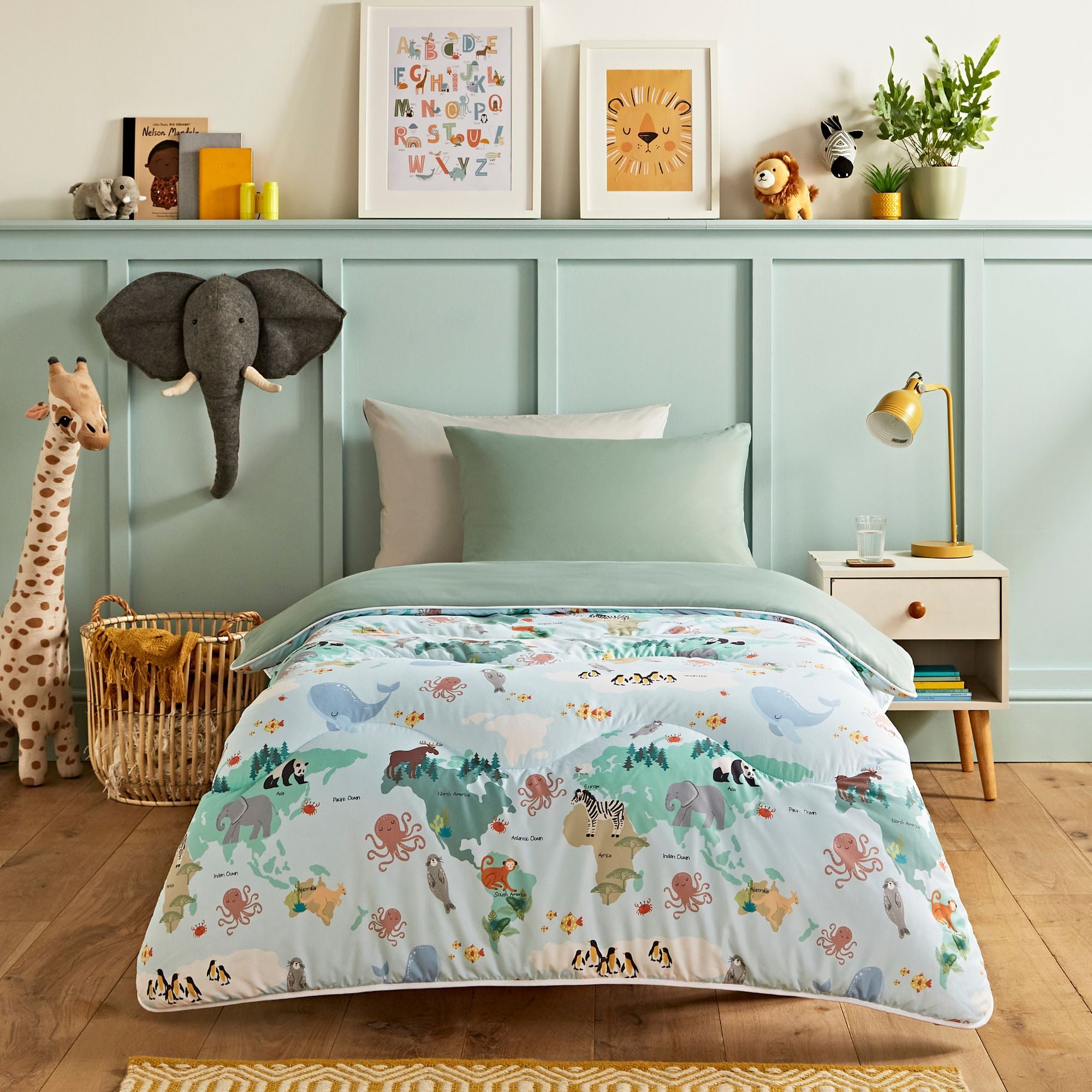 Kids Bedding Floral Cot Bed Bedding Woodland Child Duvet Baby