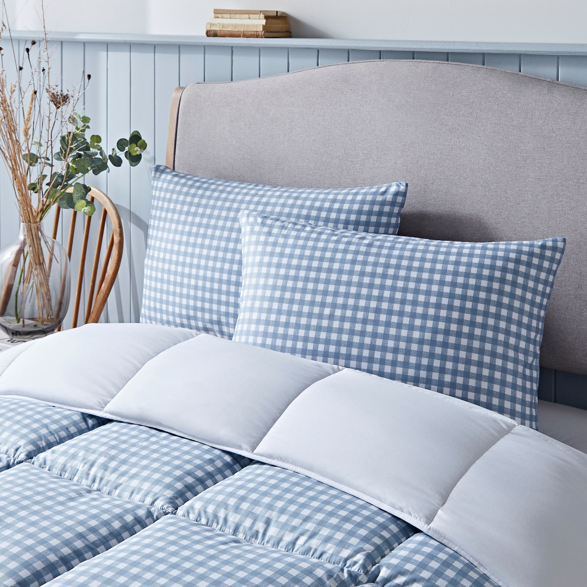 Buy the Night Lark Gingham Coverless Duvet Set