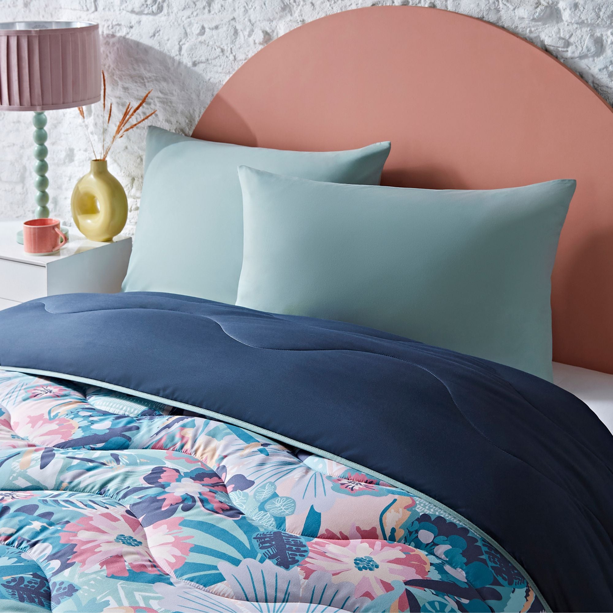 Night Lark® Pastel Palms Coverless Duvet Set