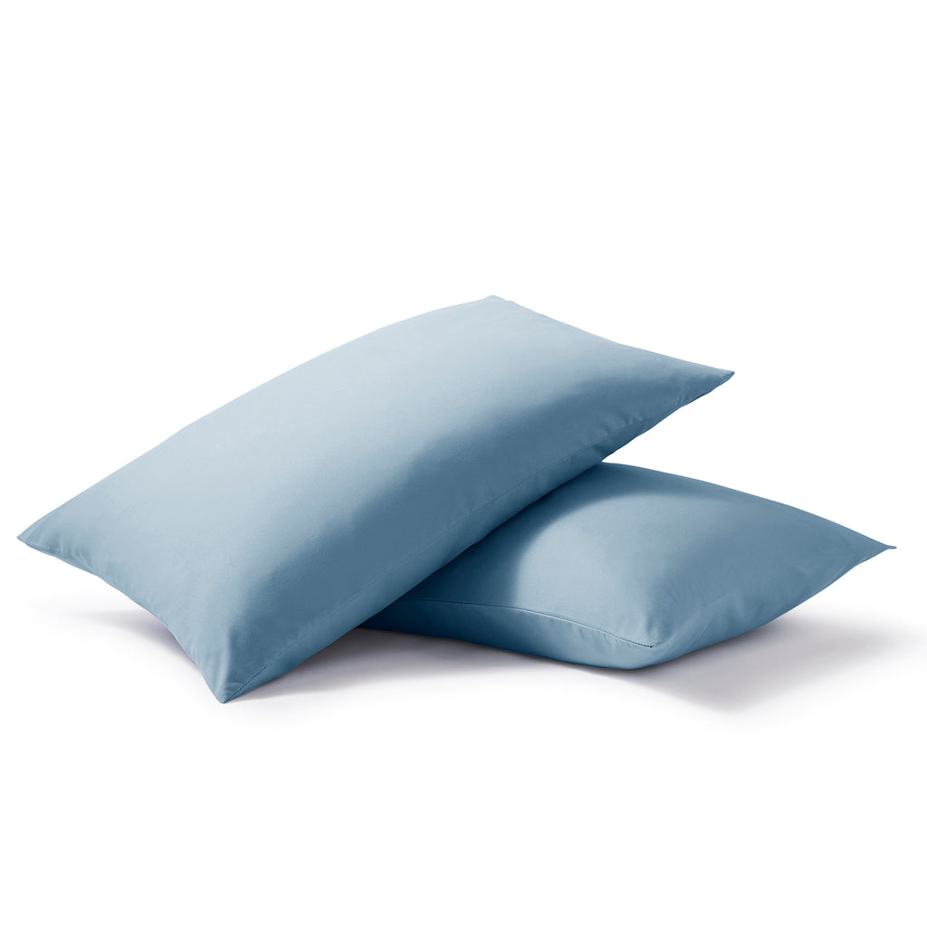 Night Lark/ Night Owl Plain Dye Pillowcase Pair in Dusk Blue