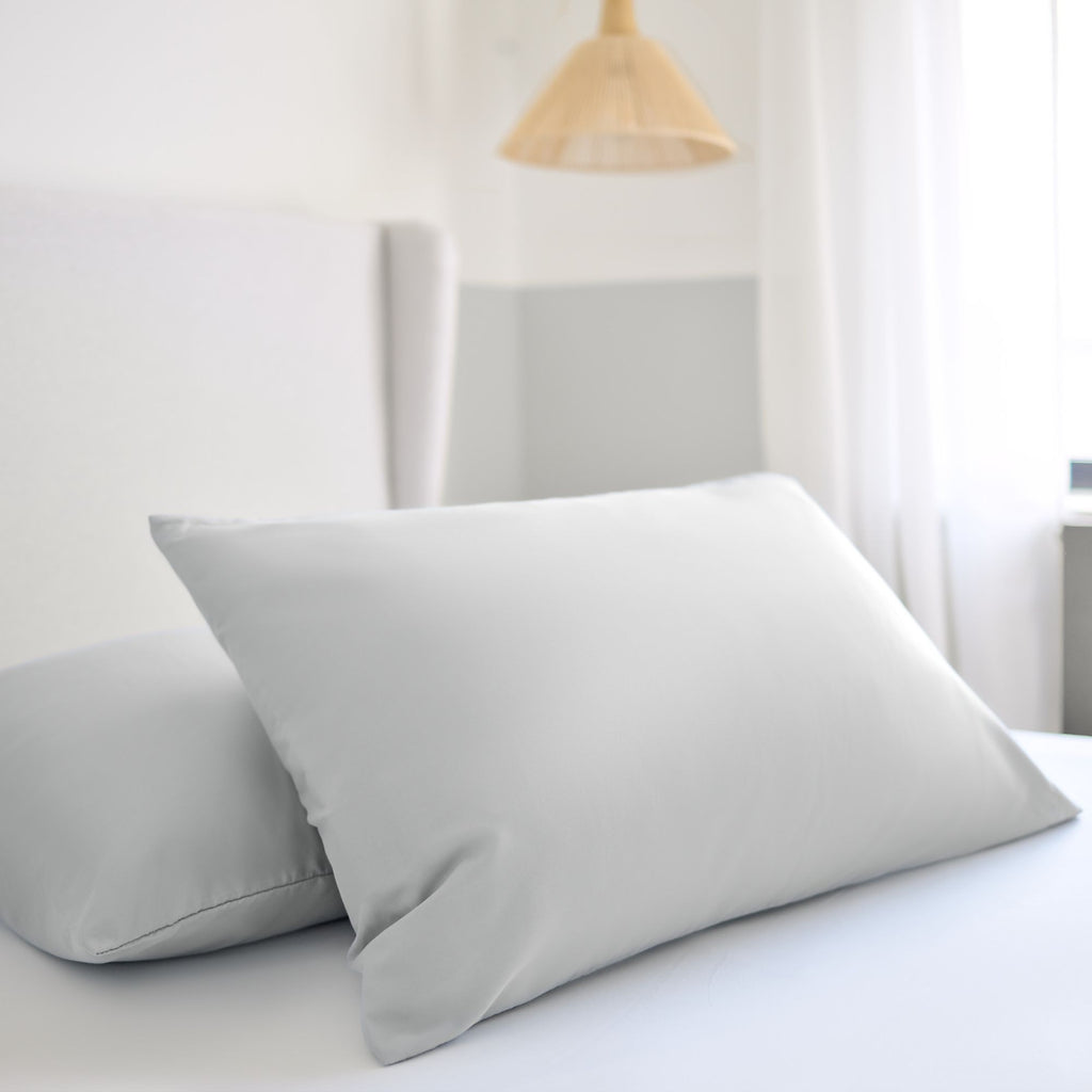 Night Lark/ Night Owl Plain Dye Pillowcase Pair Grey