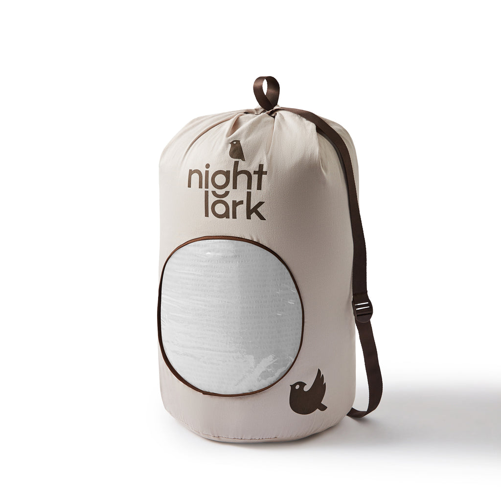 Night Lark/ Night Owl Coverless Duvet Grey In Duffle Bag