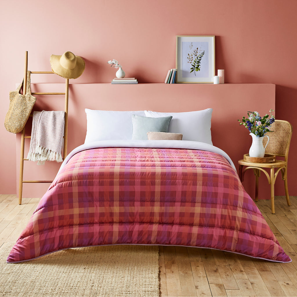 Night Lark Spring Gingham Coverless Duvet Front