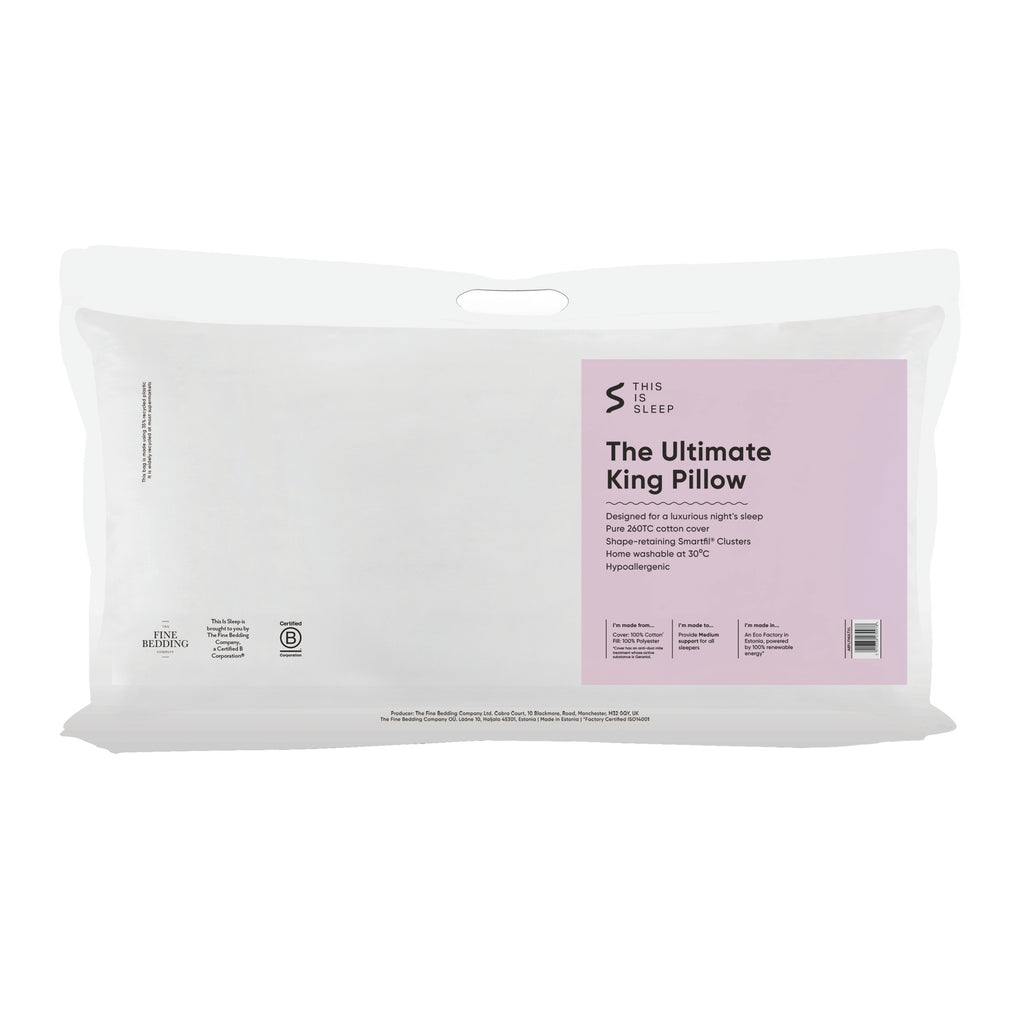 The Ultimate King Pillow Package Back