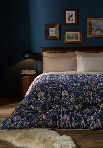 Night Lark® Woodland Creatures Coverless Duvet Set - Indigo