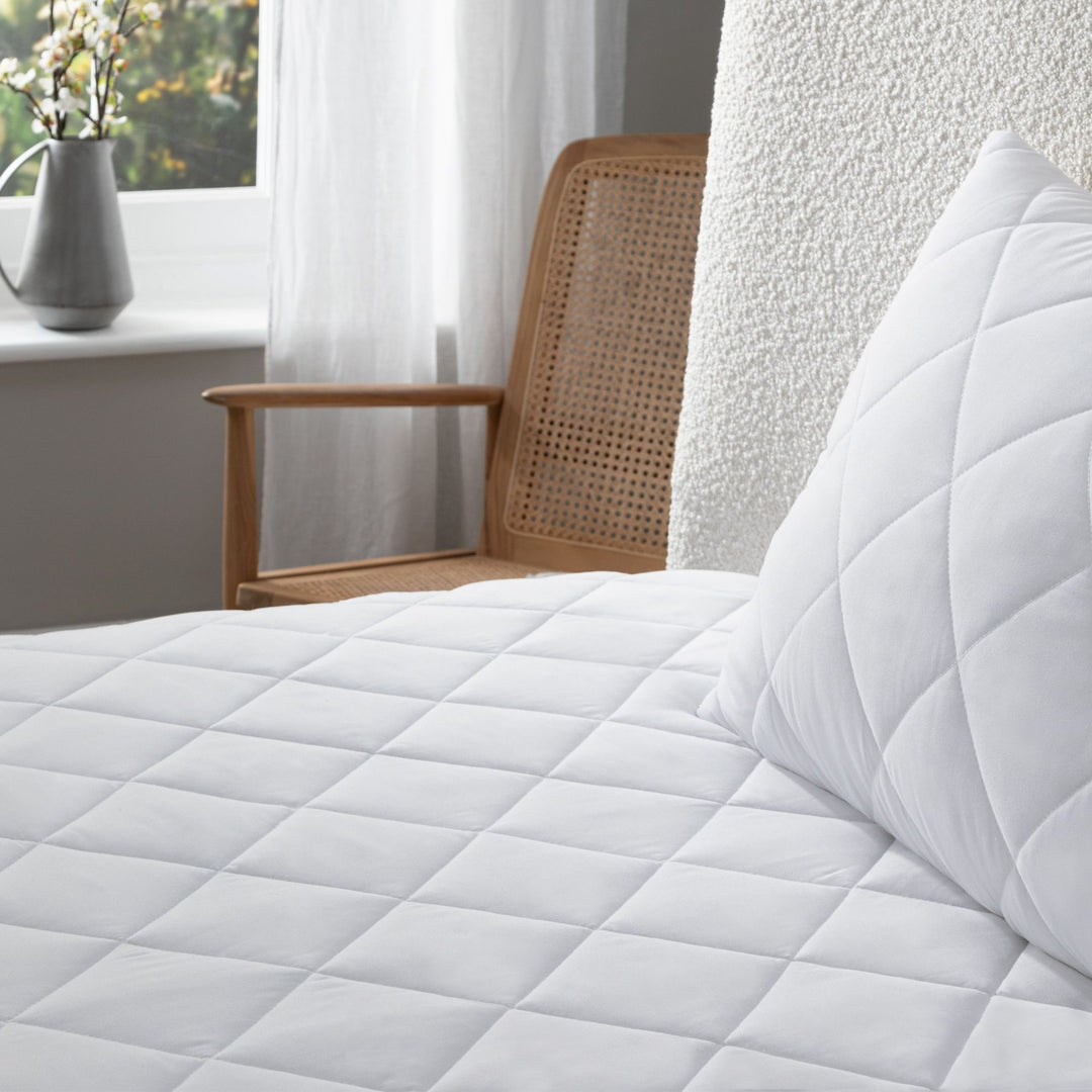 King Size Waterproof Mattress Protector – Anti-Allergy, Deep Fitted Cotton Topper