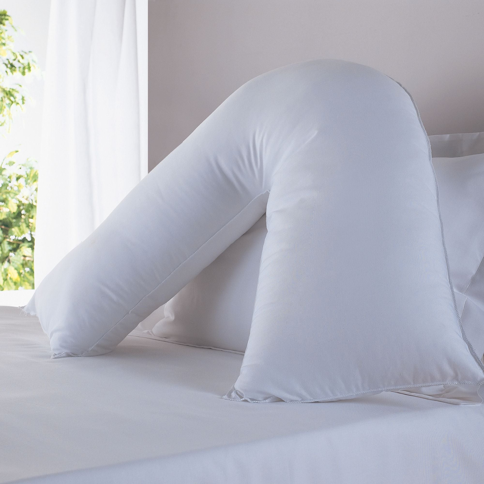 V shaped pillow for shop back pain