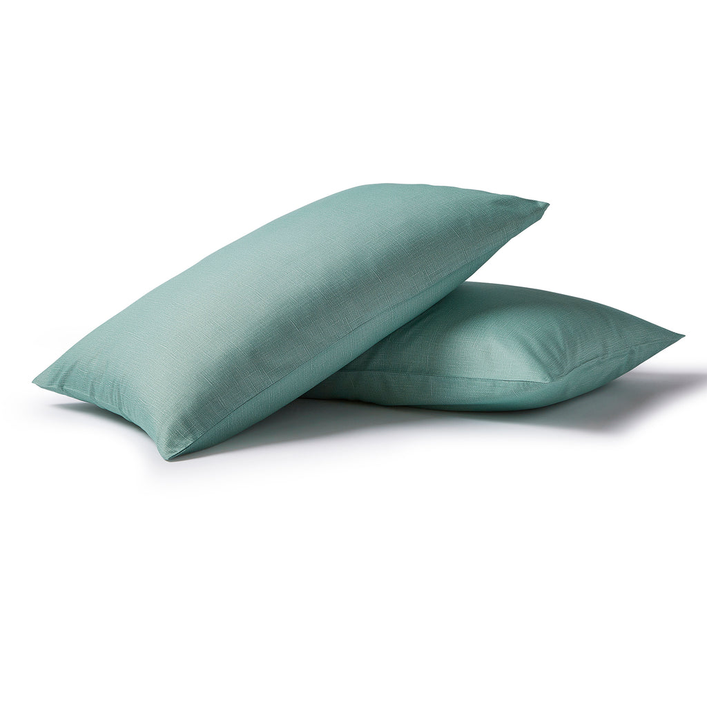 Night Lark/ Night Owl  Linen Collection Pillowcases in Seagrass Green