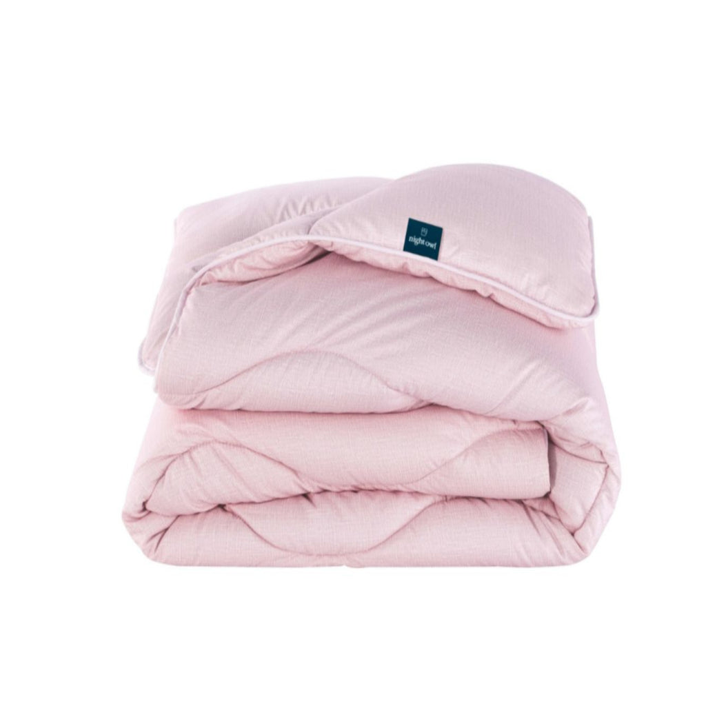 Night Owl Coverless Duvet in Dusk Pink