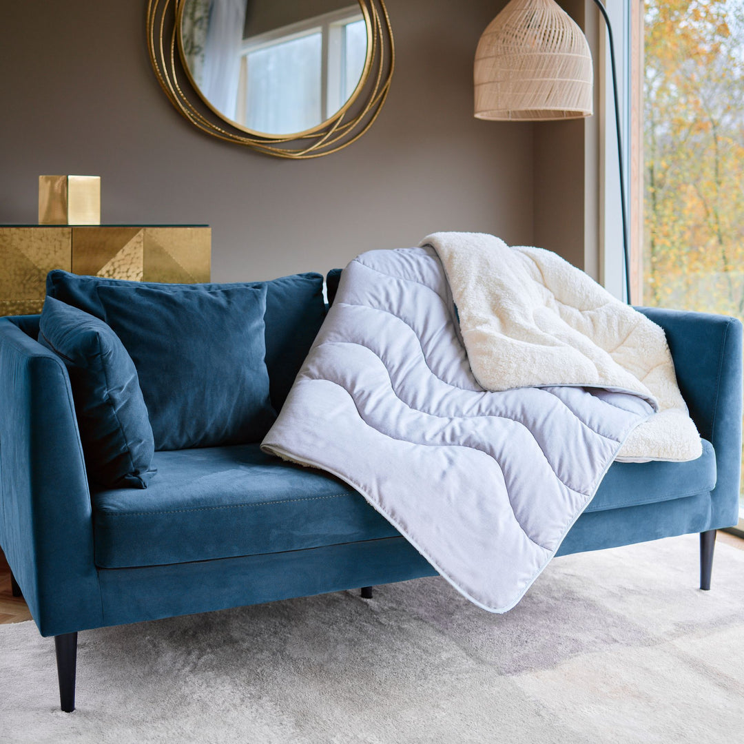 Buy the Night Owl Cosy Sherpa Fleece Throw | The Fine Bedding Company